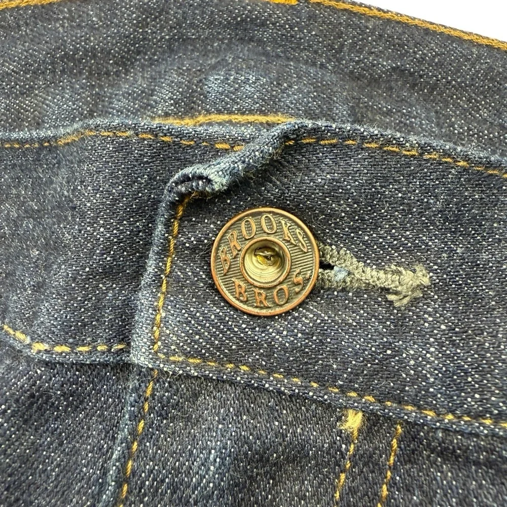 Brooks Brothers Red Fleece 40x32 Blue Slim‎ Fit Cotton Spandex 5 Pocket Jeans - Picture 3 of 7